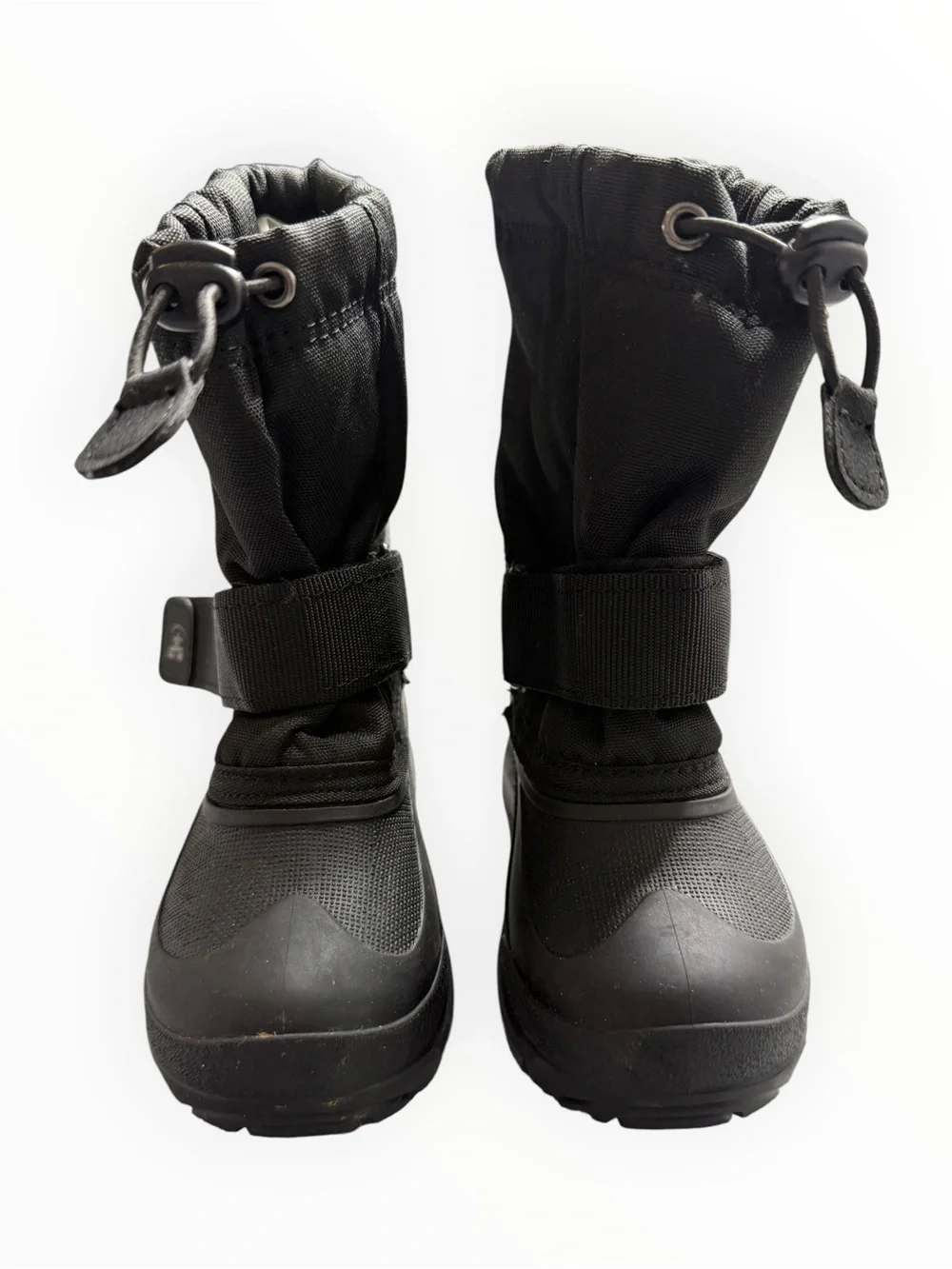 Kamik Snow Boots Kids Black Waterproof Insulated Hook Loop Winter Size 9